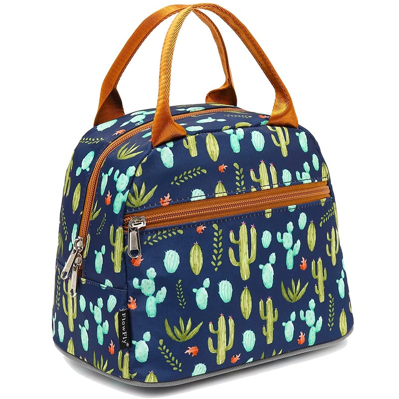 FlowFly Insulated Lunch Cooler Bag - Tote Bag Organizer for Women/Men, Cactus - Image 1